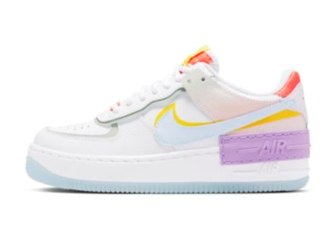 Nike Wmns Air Force 1 Shadow White/Hydrogen Blue-Purple CW2630-141 - Stylish and Comfortable Women's Shoes